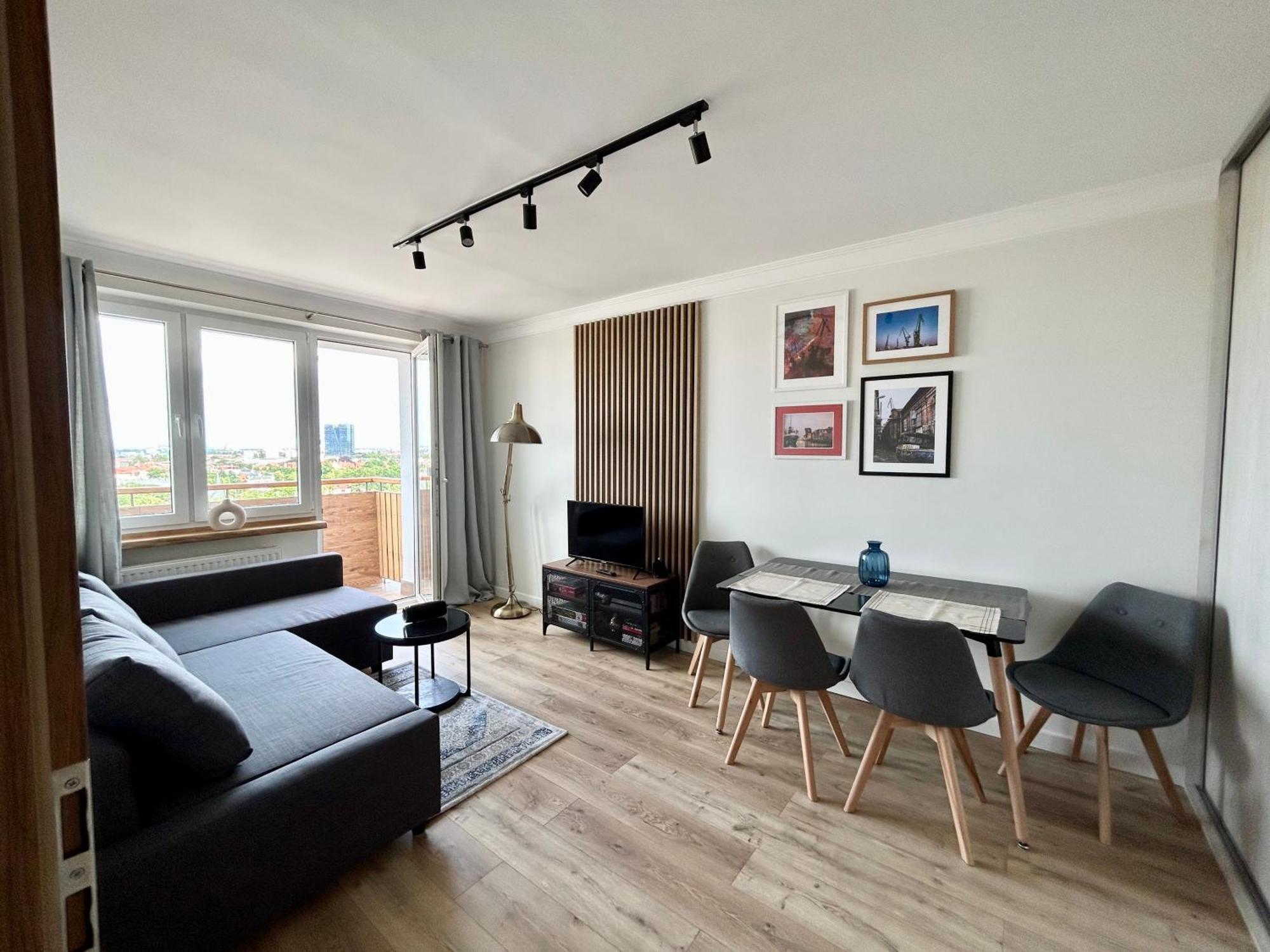 Apartament Z Widokiem Na Gdansk I Zatoke Free & Priv Parking Gdańsk Exterior foto